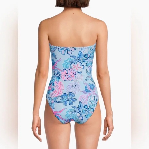 Lilly Pulitzer Flamenco One-Piece Swimsuit in the Multi Bahamas Beachcomber - Picture 3 of 8